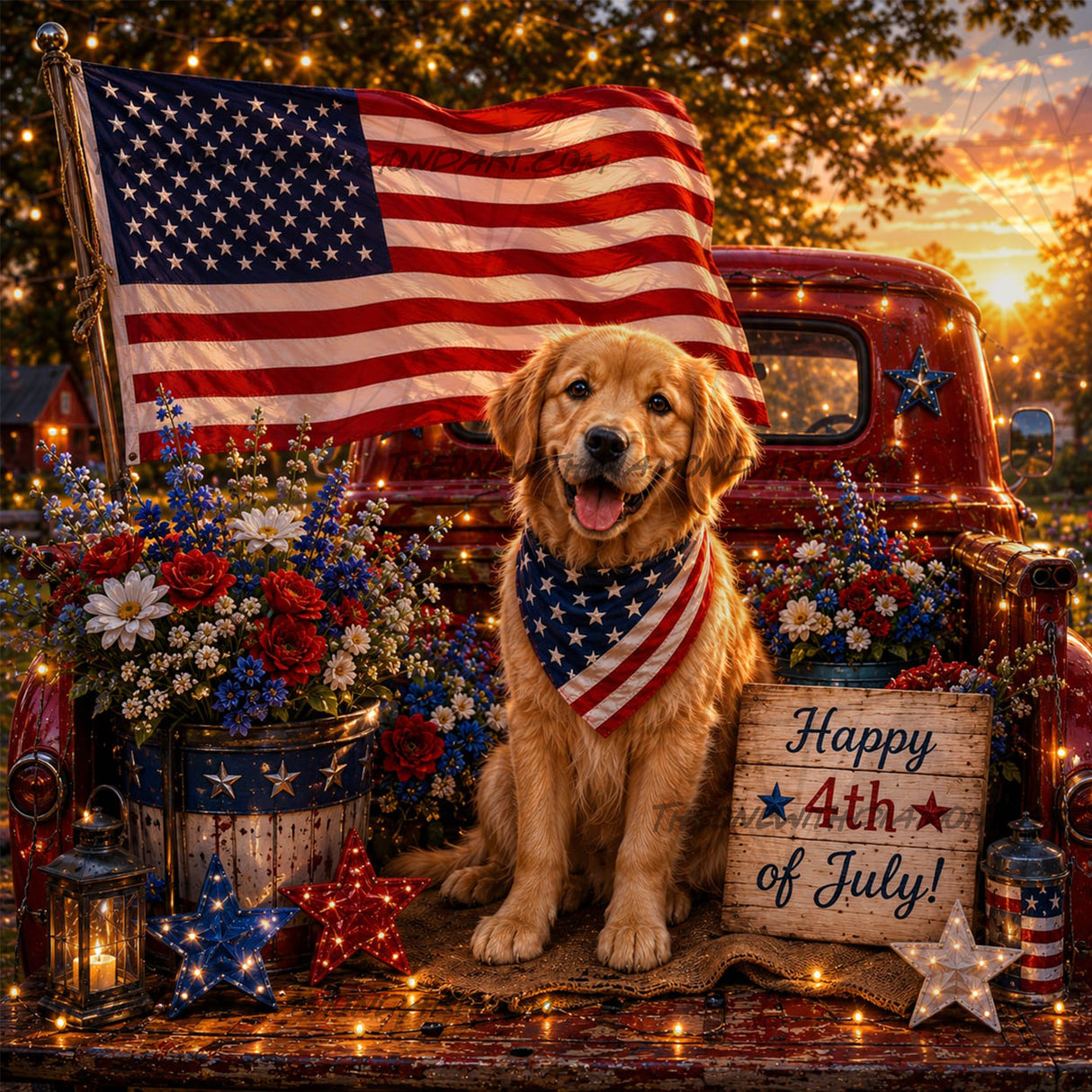 Star-Spangled Pup ©The One With The Diamond Art
