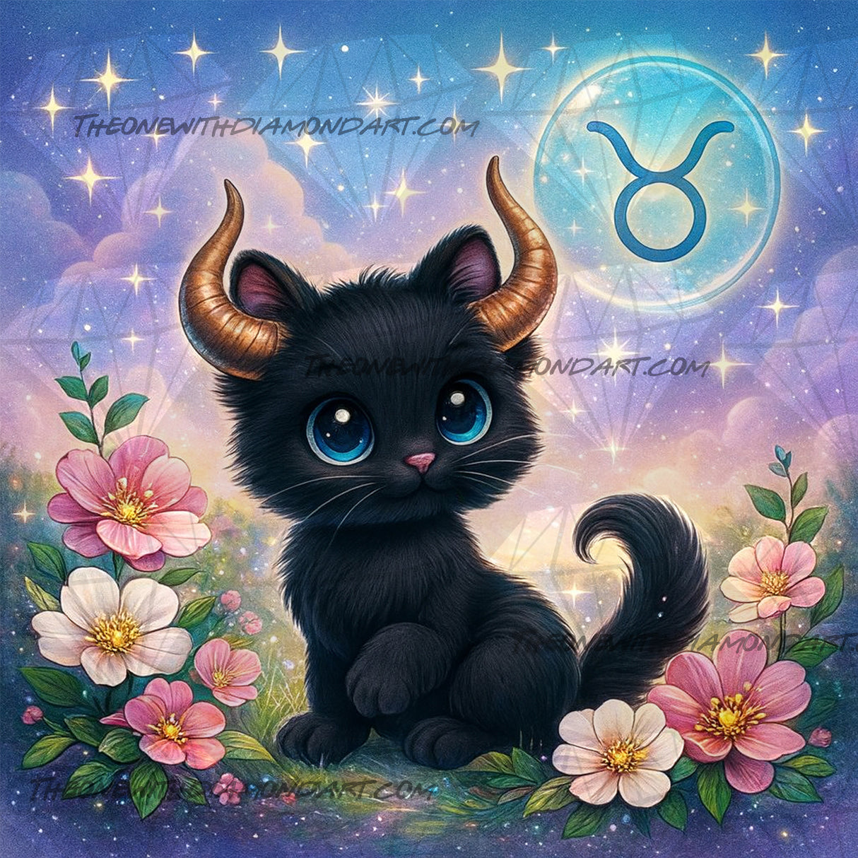 Taurus Kitten ©The One With The Diamond Art