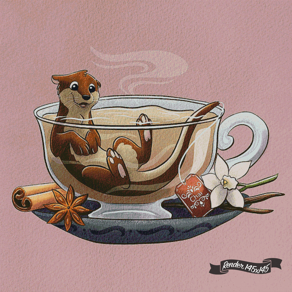 Tea Collective - Otter ©Parente Illustration