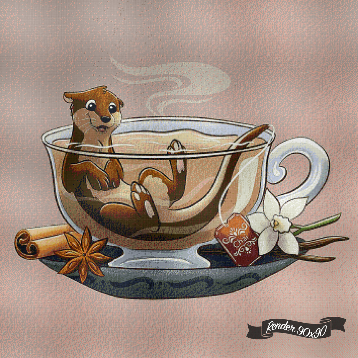 Tea Collective - Otter ©Parente Illustration