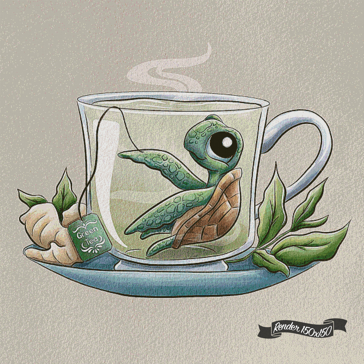 Tea Collective - Sea Turtle ©Parente Illustration