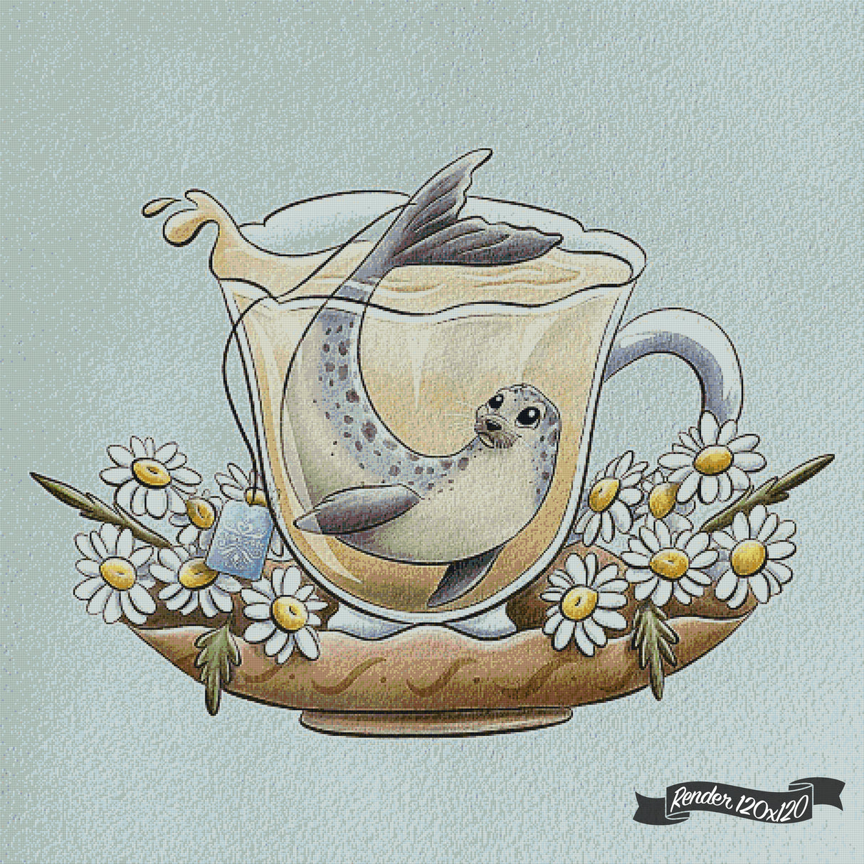 Tea Collective - Seal ©Parente Illustration