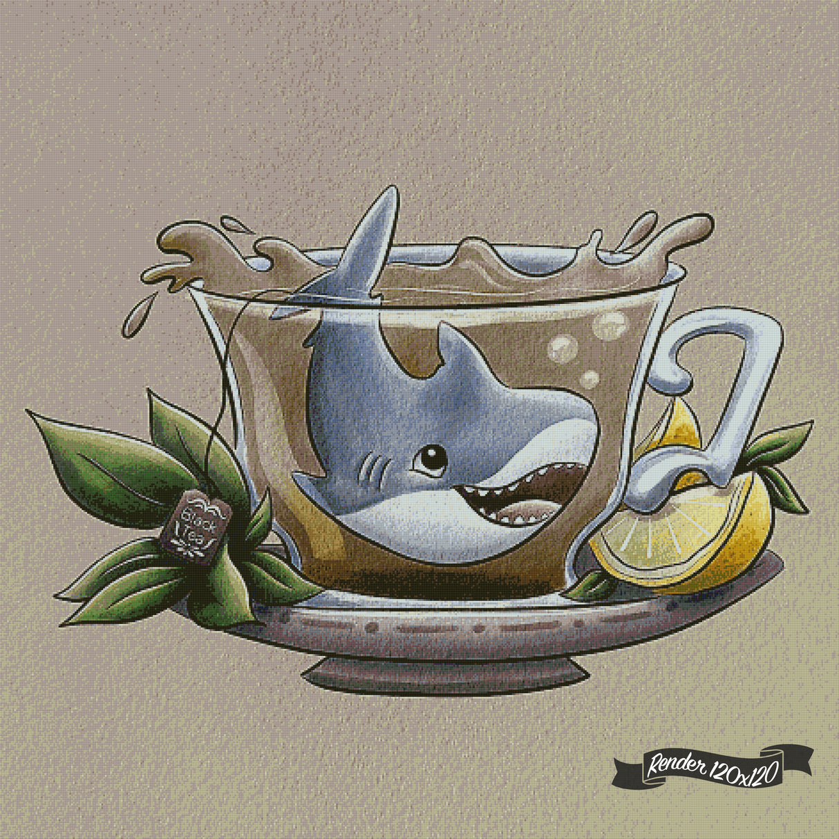 Tea Collective - Shark ©Parente Illustration