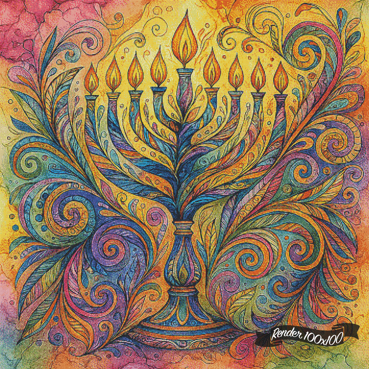 The Dancing Flames ©The One With The Diamond Art