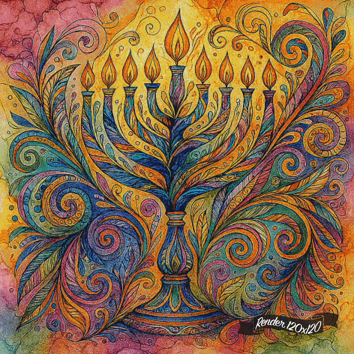 The Dancing Flames ©The One With The Diamond Art