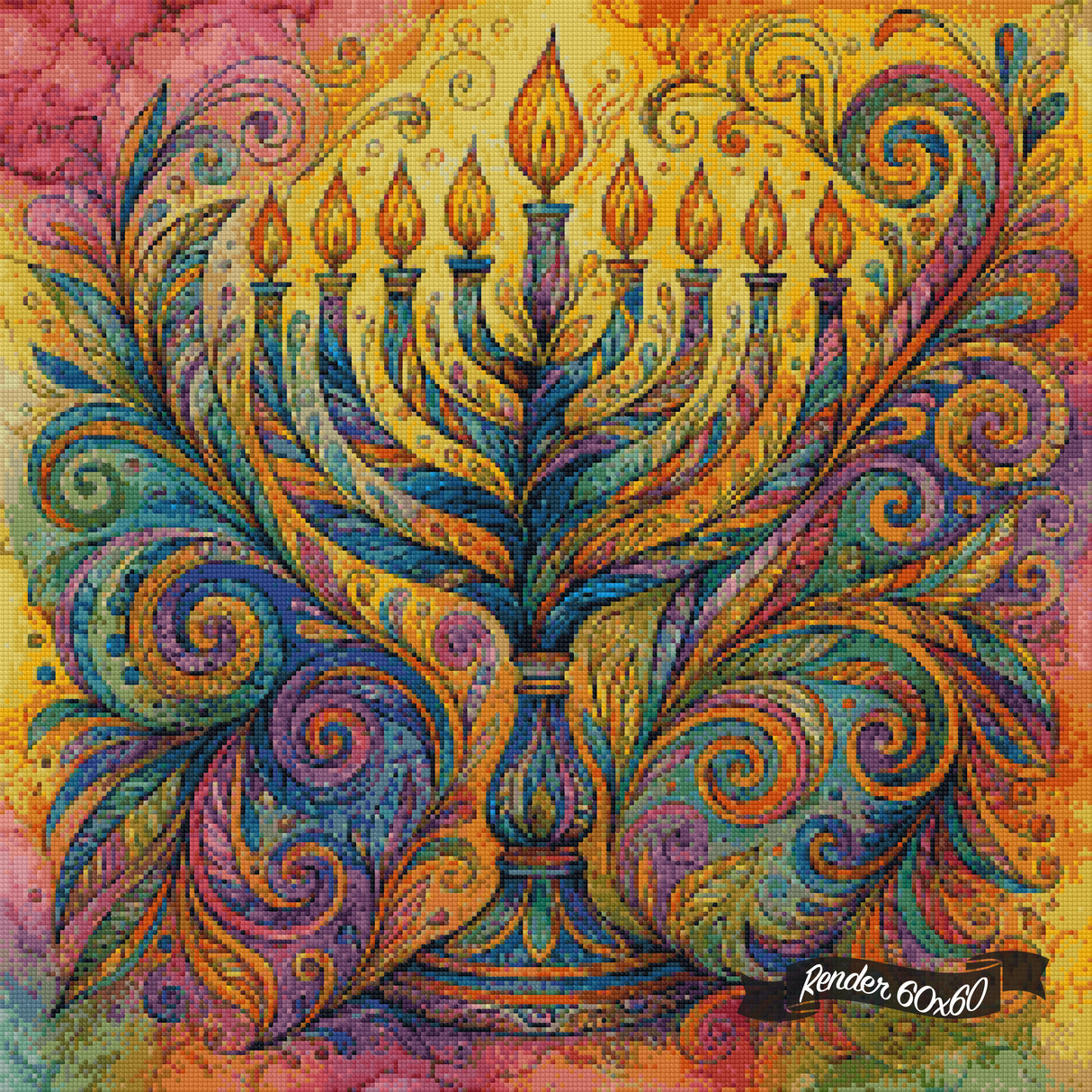 The Dancing Flames ©The One With The Diamond Art