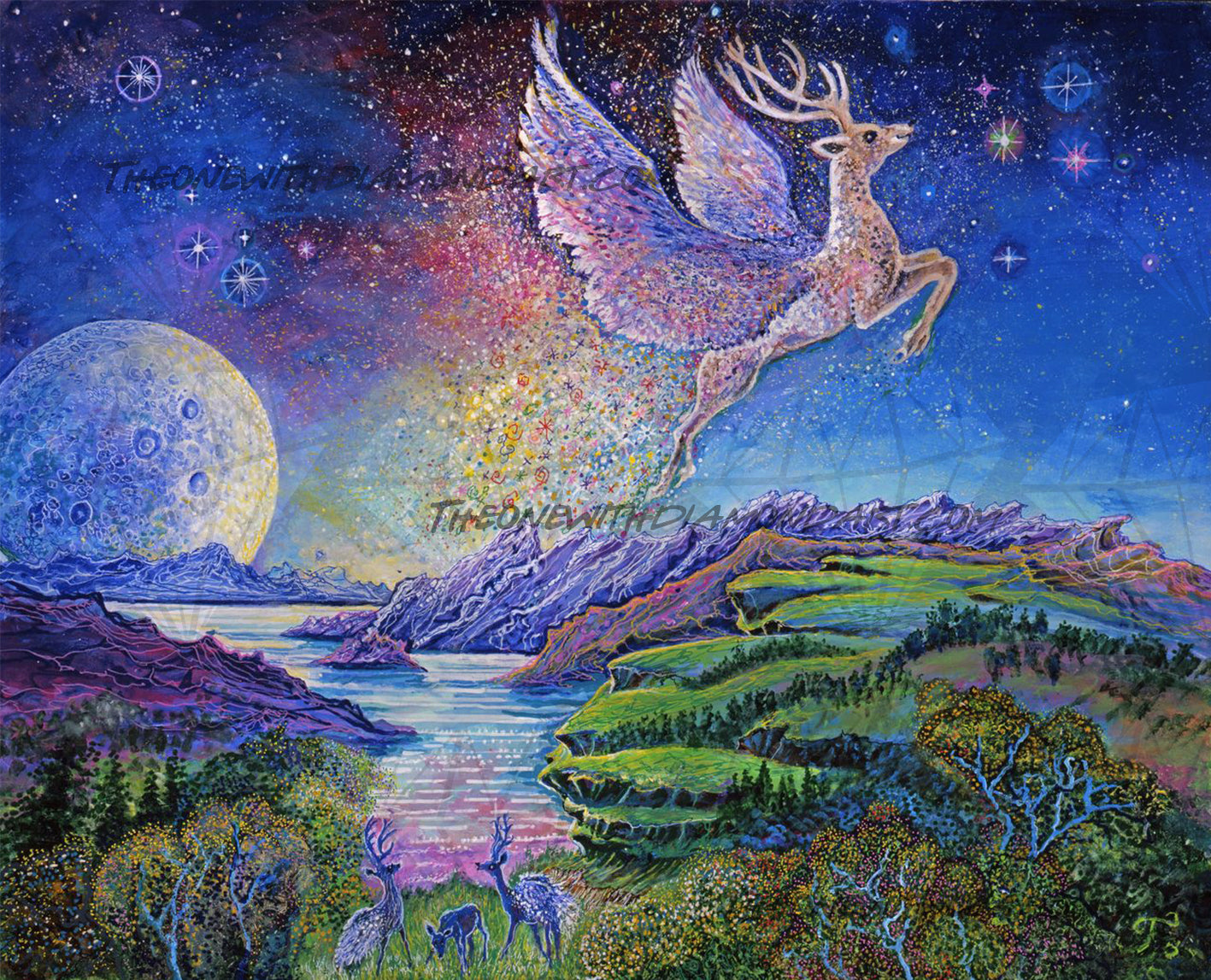 The Flying Stag ©Josephine Wall – The One With The Diamond Art