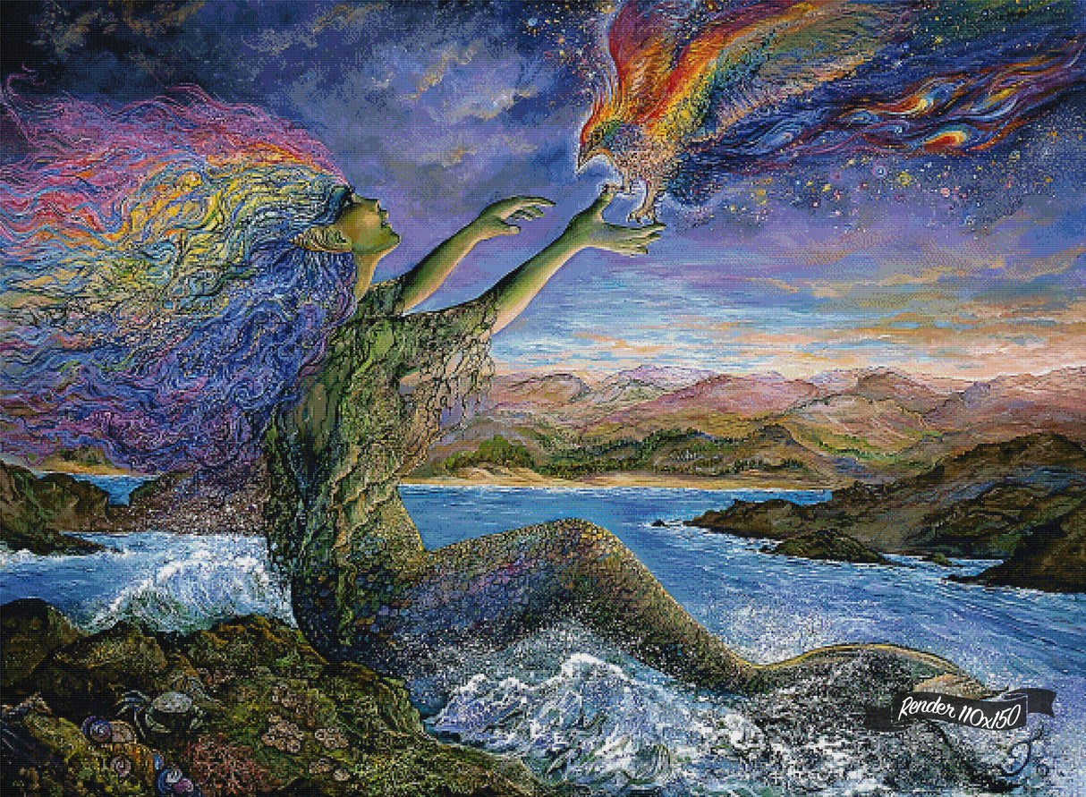The Mermaid And The Phoenix* ©Josephine Wall