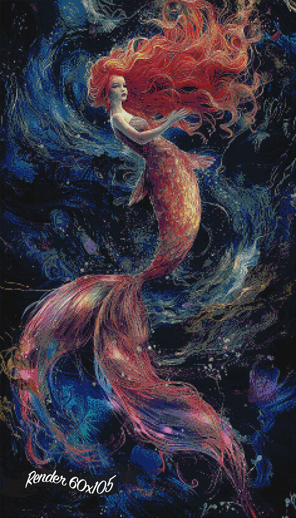 The Ruby Mermaid ©Cocomarshmallow Art