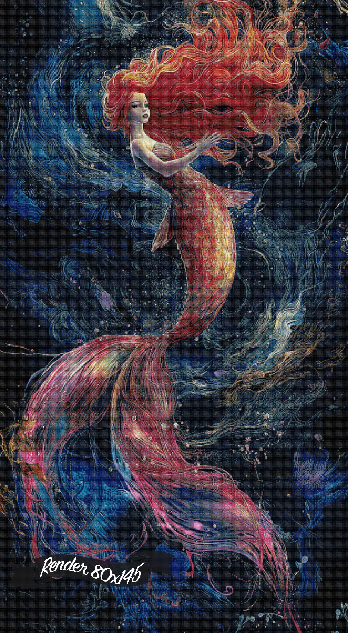 The Ruby Mermaid ©Cocomarshmallow Art