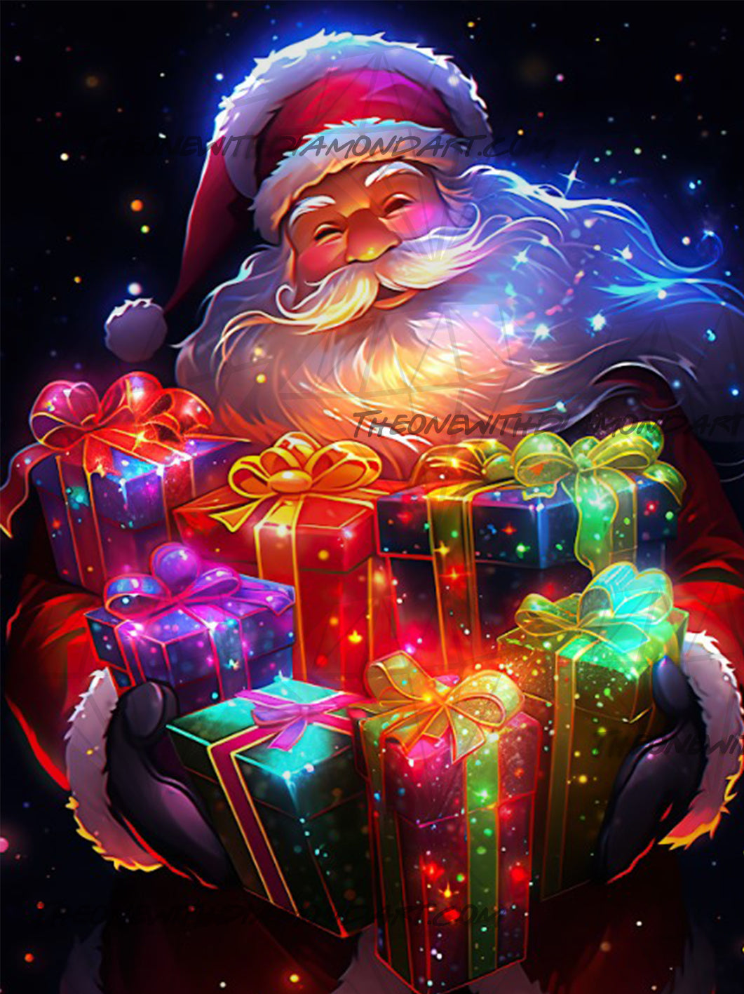 Twinkling Santa ©Cocomarshmallow Art