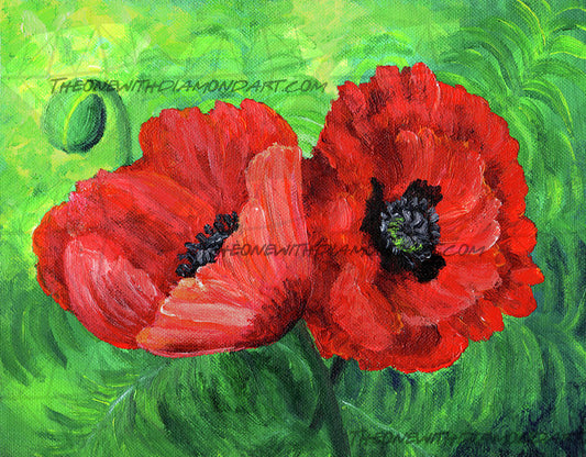 Two Red Poppies ©Laura Milnor Iverson