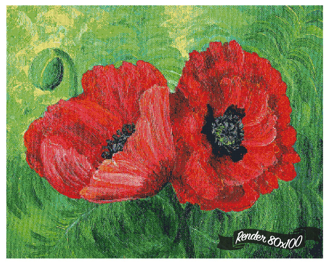 Two Red Poppies ©Laura Milnor Iverson