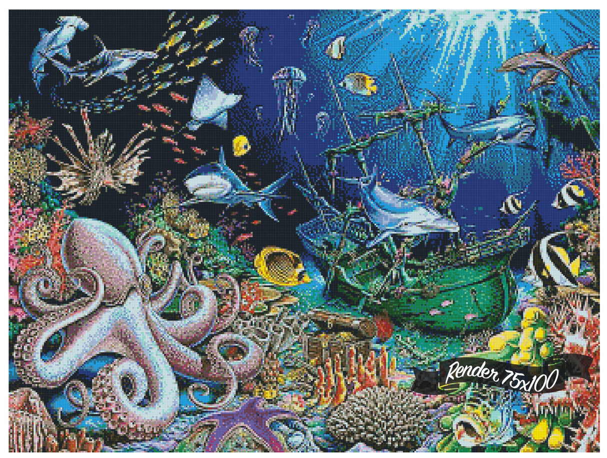 Underwater Shipwreck ©Mark Gregory. Licensed by MGL, www.mglart.com