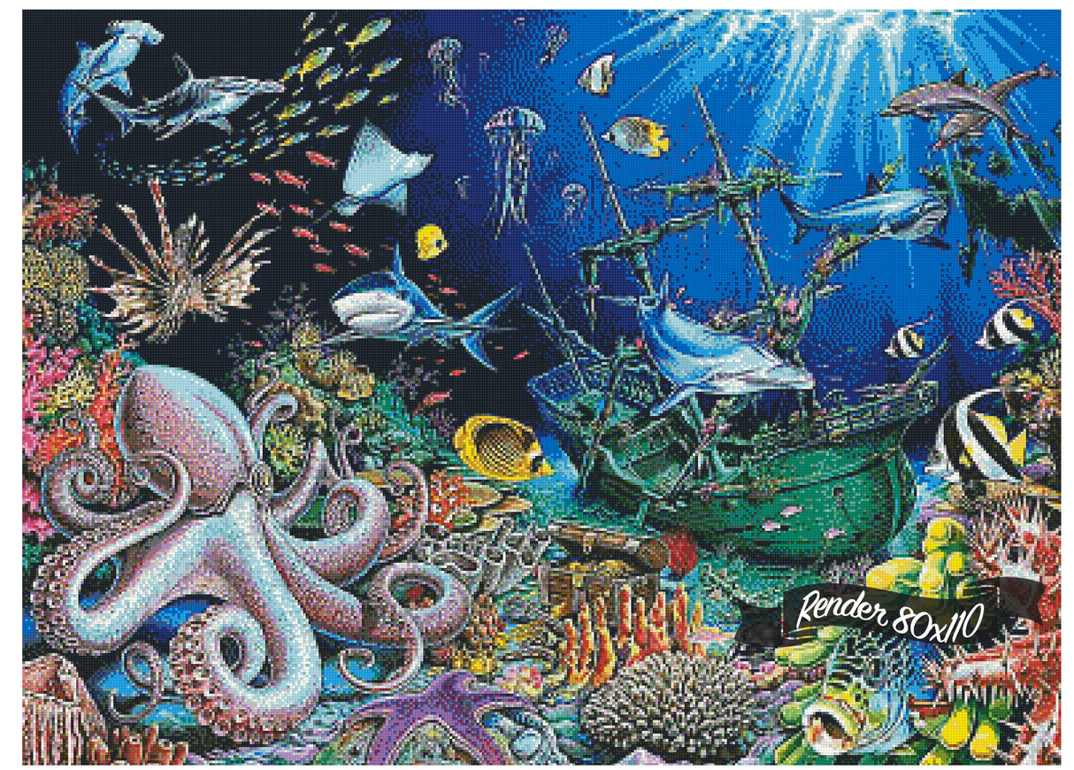 Underwater Shipwreck ©Mark Gregory. Licensed by MGL, www.mglart.com