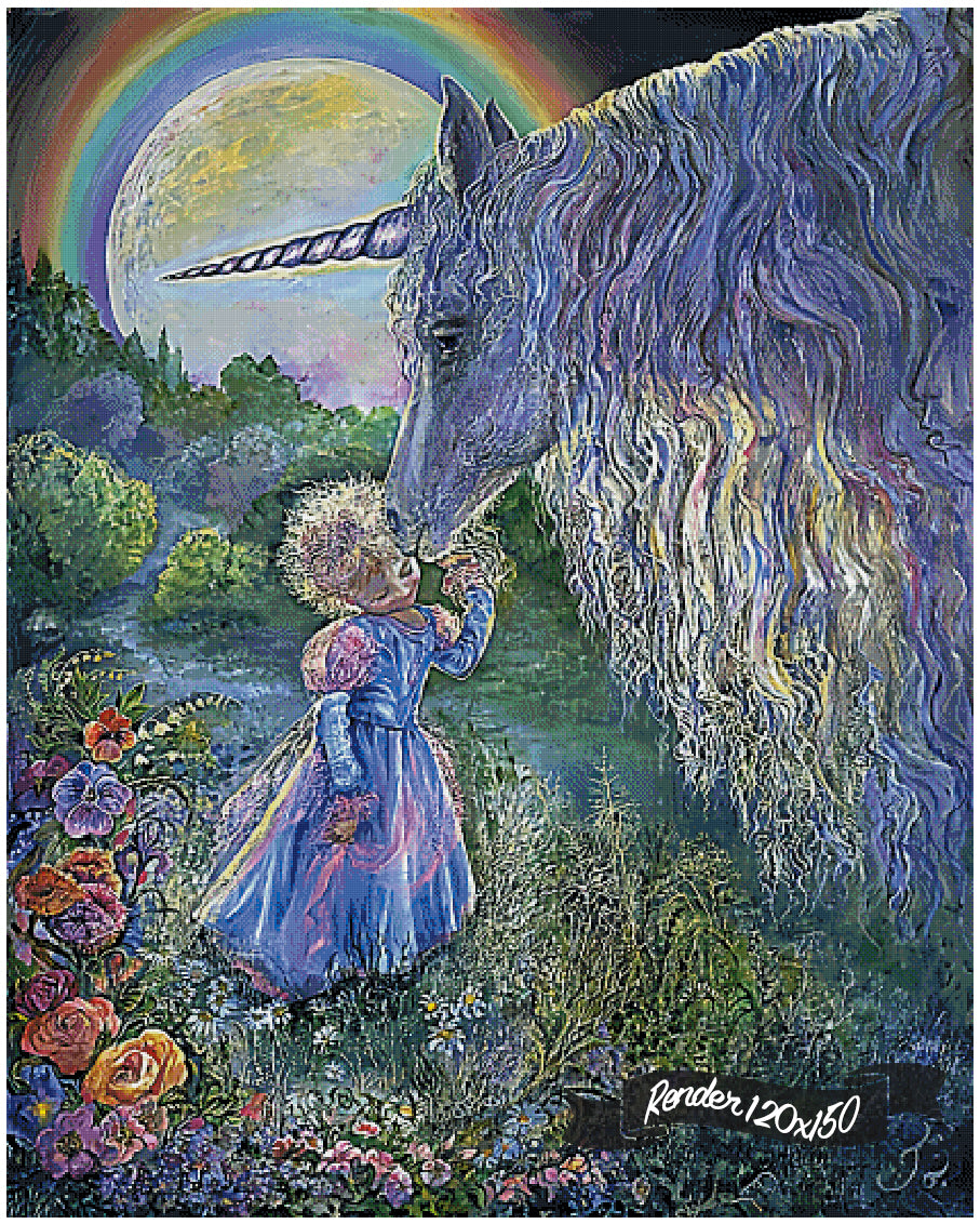 Unicorn Kiss ©Josephine Wall