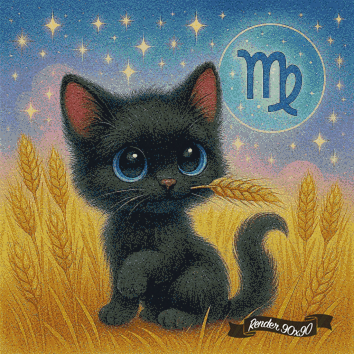 Virgo Kitten ©The One With The Diamond Art