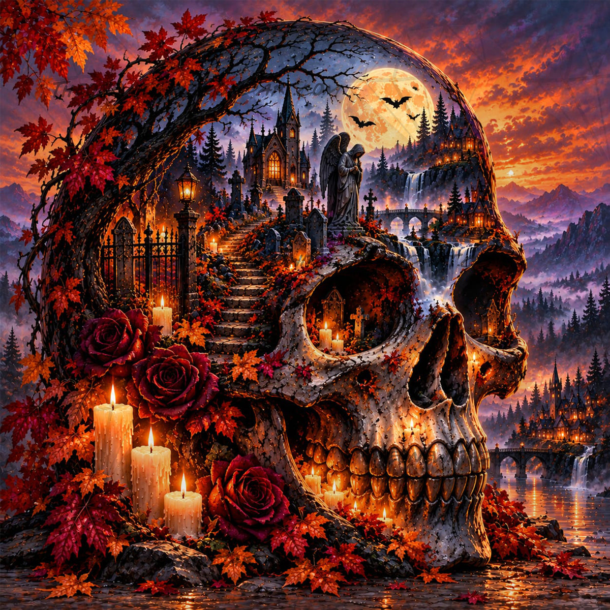 Where the Dead Dream ©The One With The Diamond Art