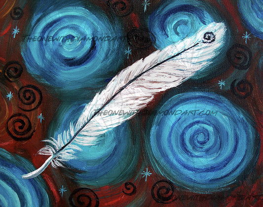 White Hawk Feather ©Laura Milnor Iverson