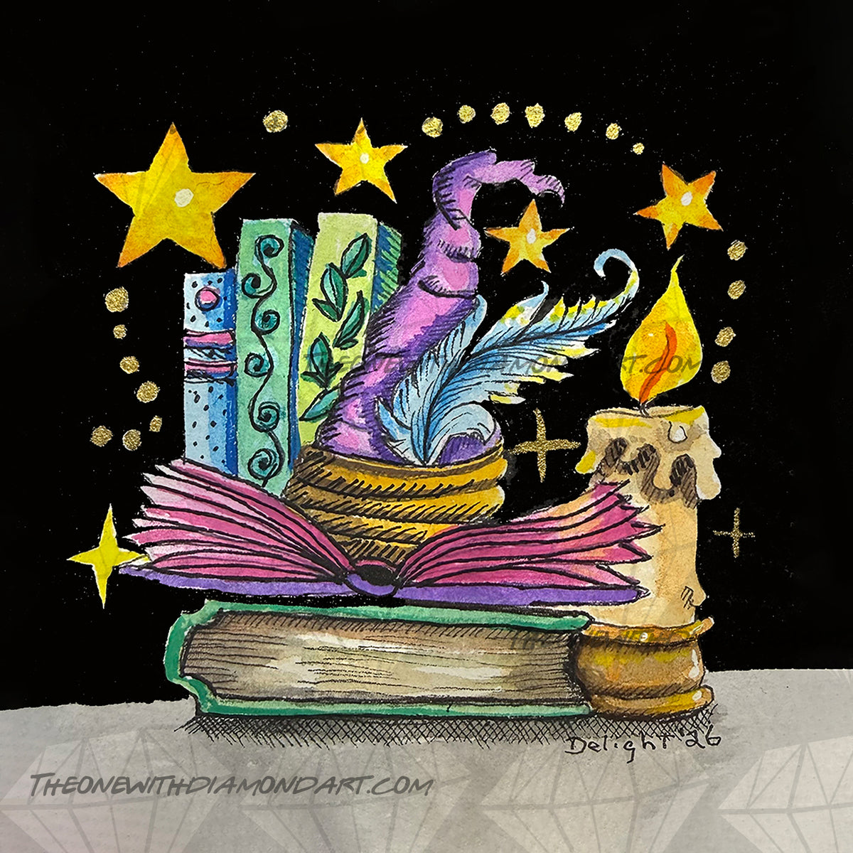 Witches Book Hat ©Delights Fantasy Art