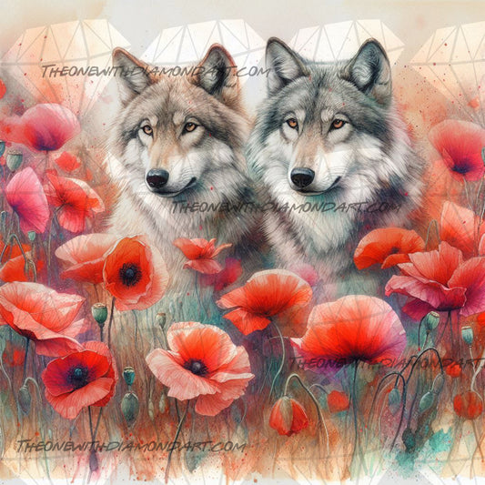 Wolves In Poppies ©Jiri_AI