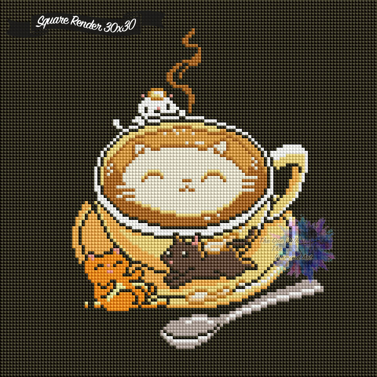 *Hand-Rendered* Latte Cat ©Tobe Fonseca Studios