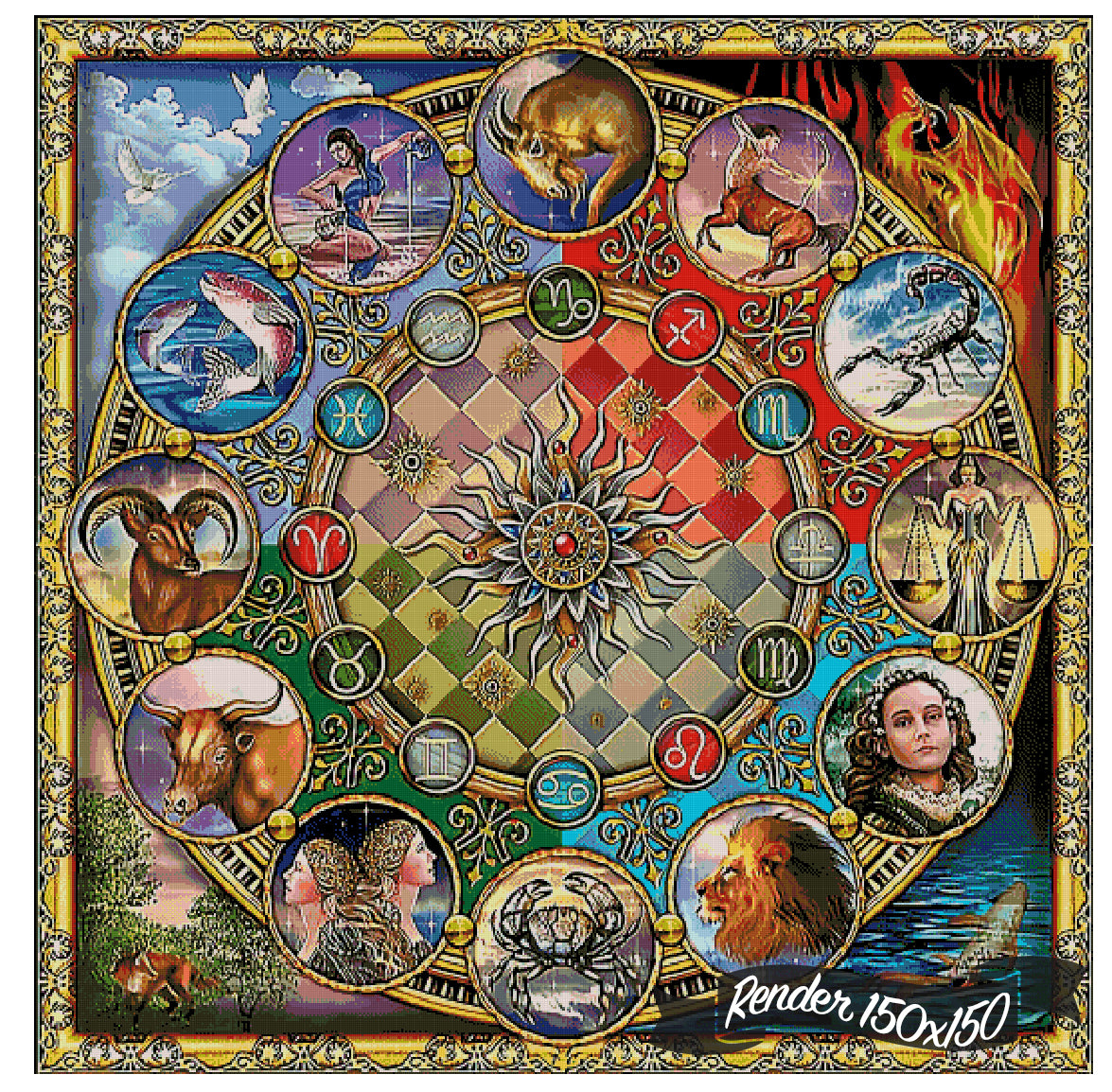 Zodiac Mandala ©Ciro Marchetti. Licensed by MGL, www.mglart.com