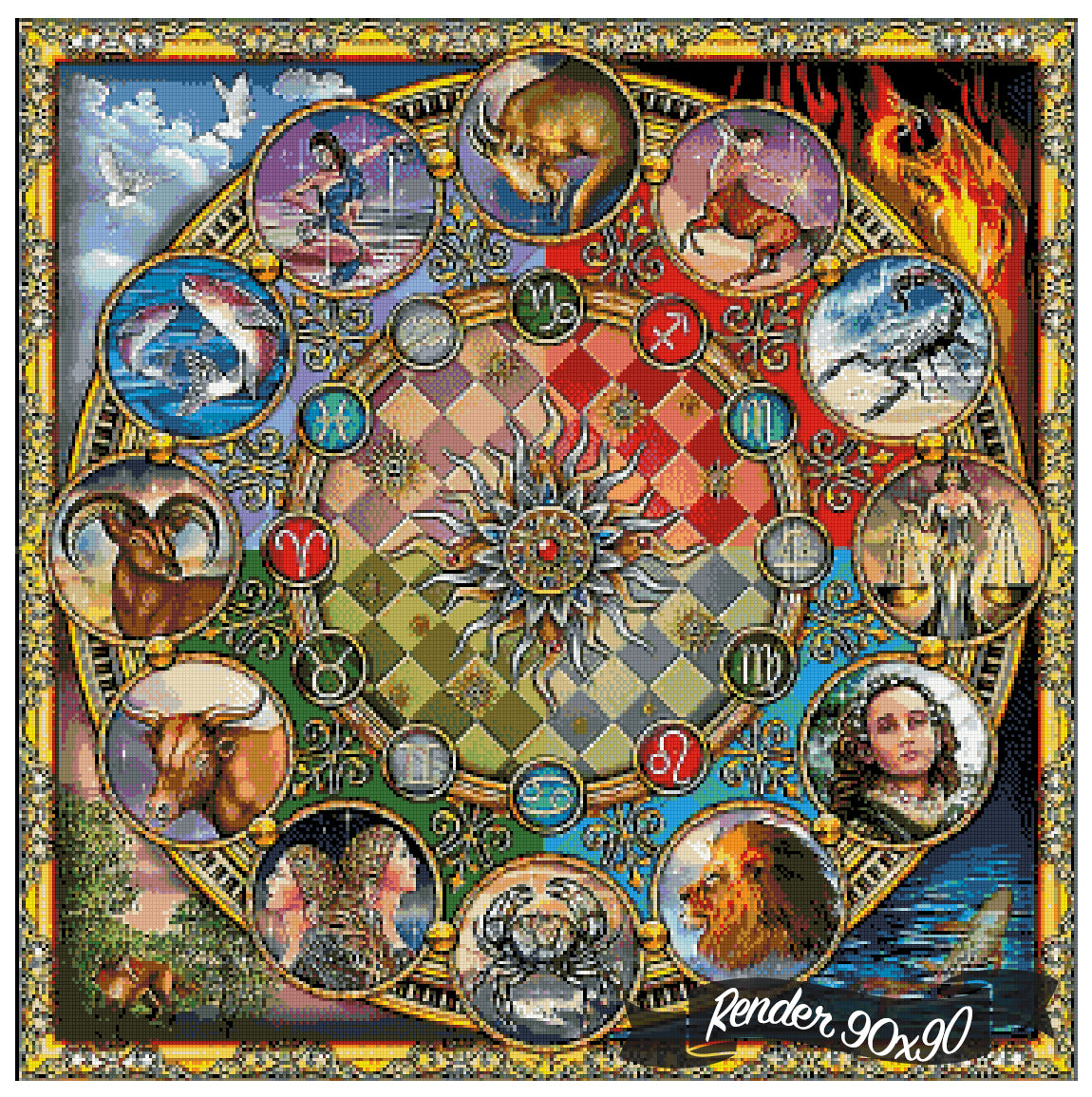 Zodiac Mandala ©Ciro Marchetti. Licensed by MGL, www.mglart.com