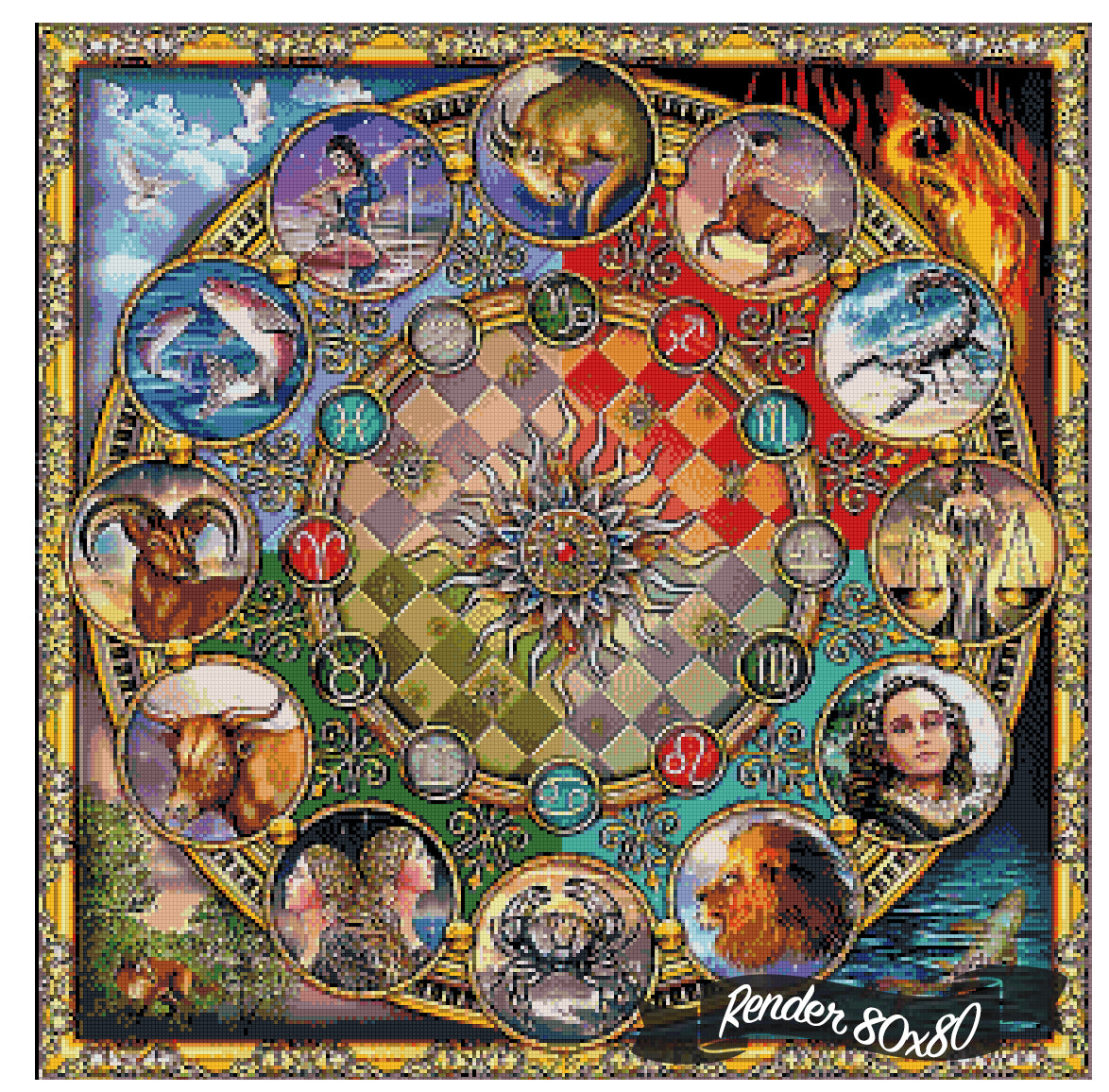 Zodiac Mandala ©Ciro Marchetti. Licensed by MGL, www.mglart.com