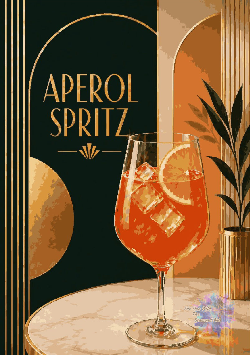 *Paint By Numbers* Cocktail Hour - Aperol Spritz ©The One With The Diamond Art