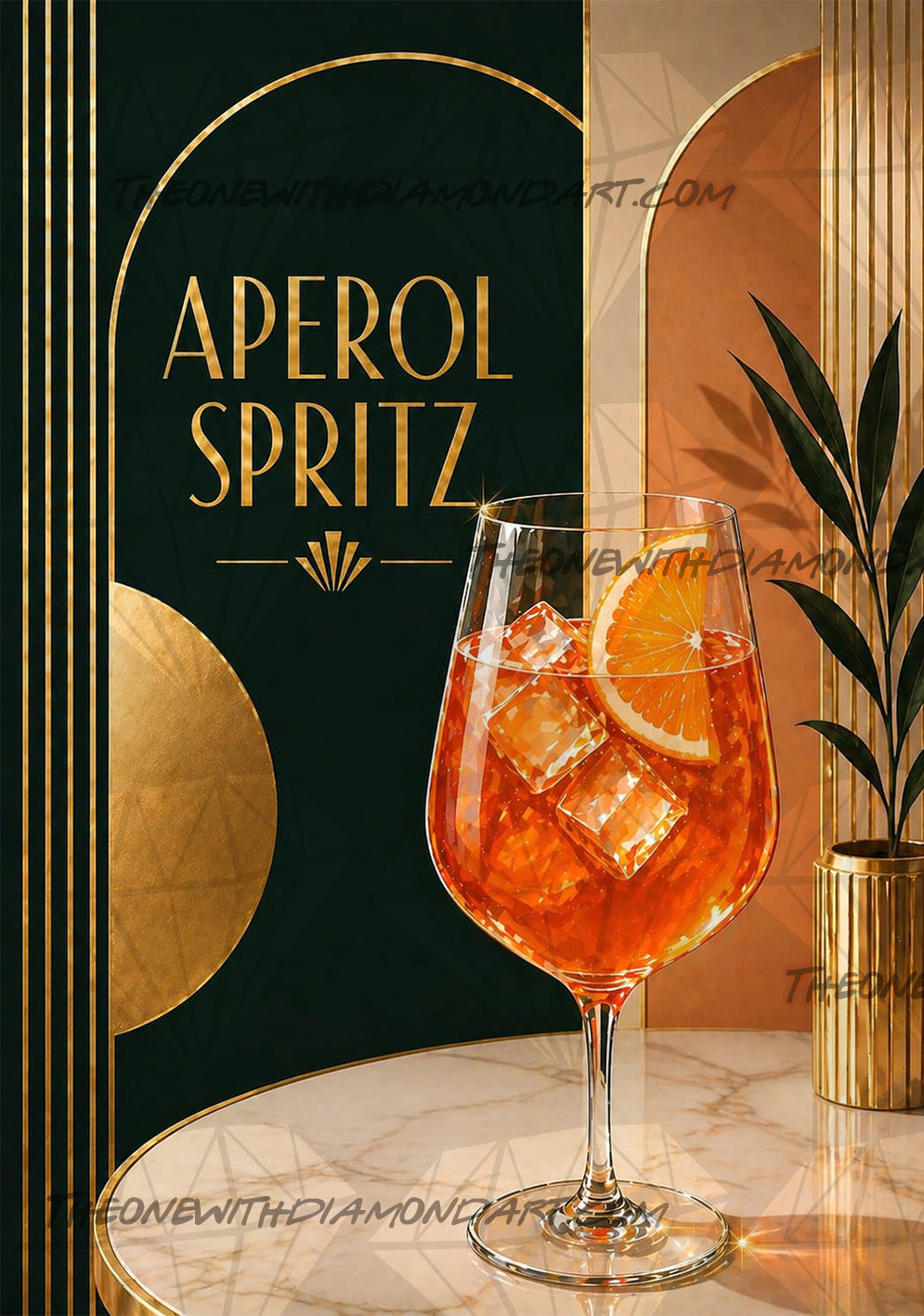 *Paint By Numbers* Cocktail Hour - Aperol Spritz ©The One With The Diamond Art