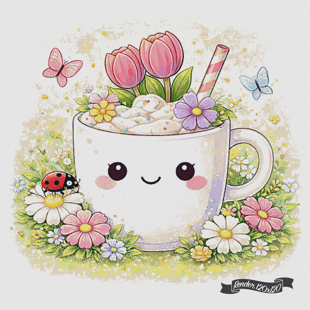 Cozy Cups - May ©The One With The Diamond Art