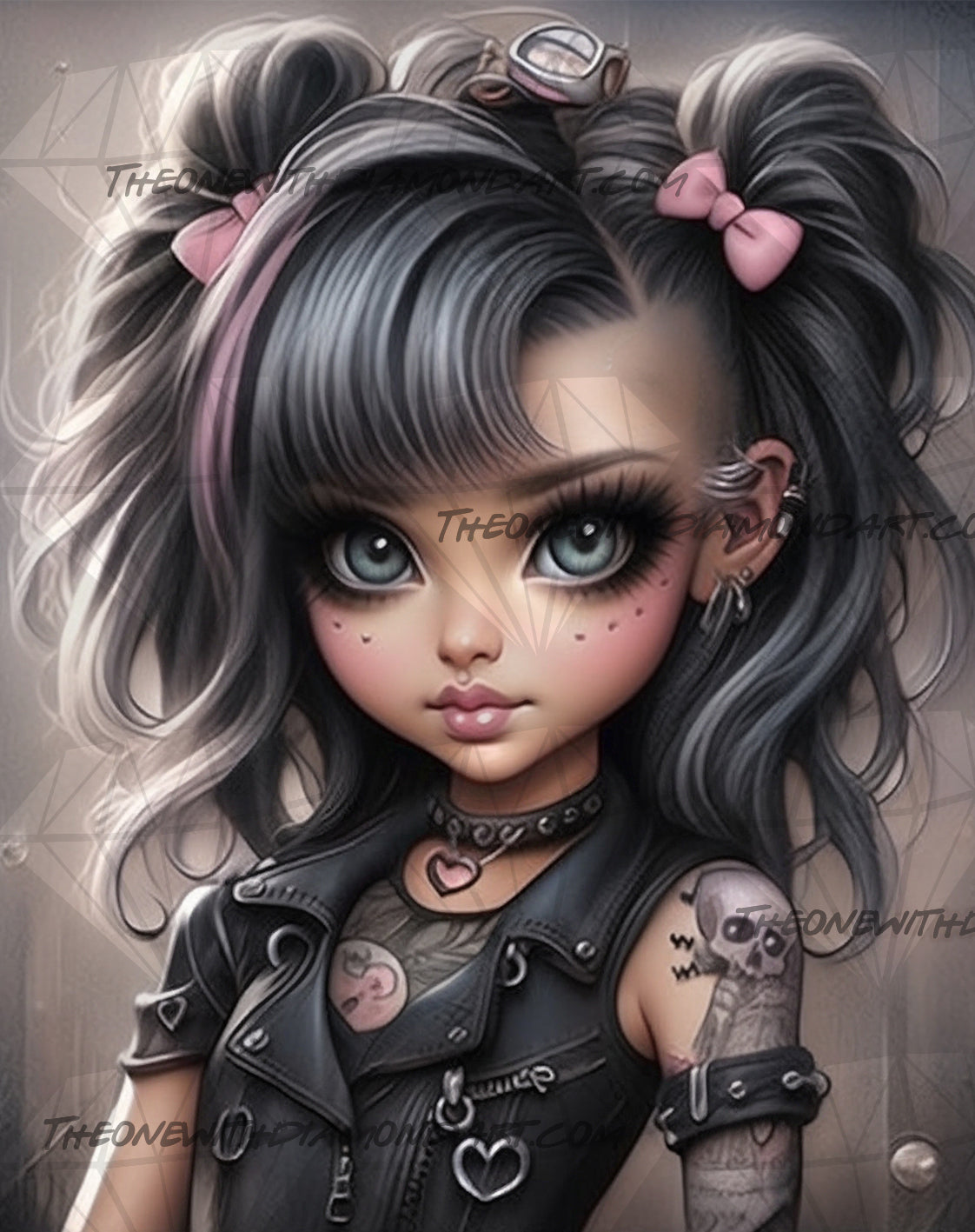 Little Miss Rock ©Morgana Fantasy AI – The One With The Diamond Art