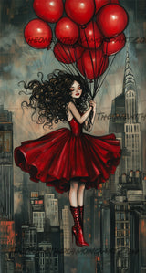 New York In Red ©Cocomarshmallow Art