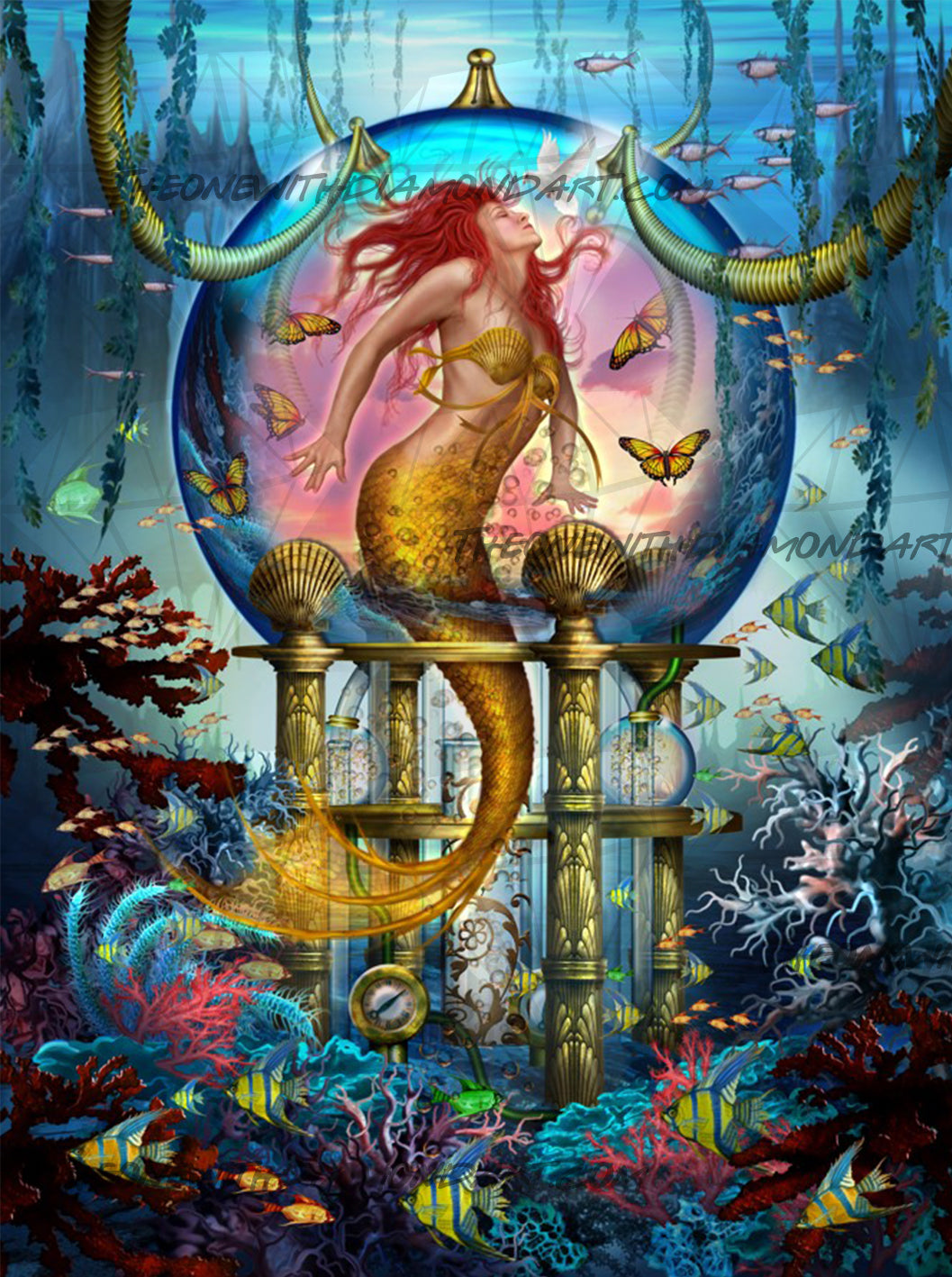 Red Mermaid ©Ciro Marchetti. Licensed by MGL, www.mglart.com