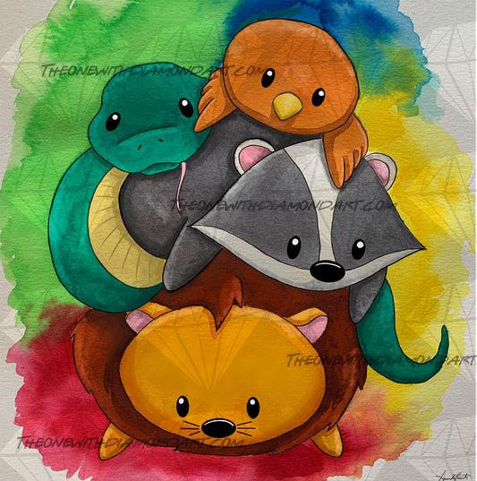 The 4 Animals Pile ©Parente Illustration