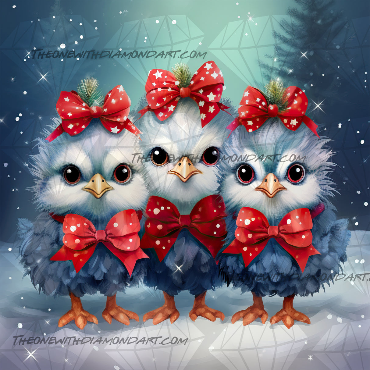 Three French Hens ©Cocomarshmallow Art