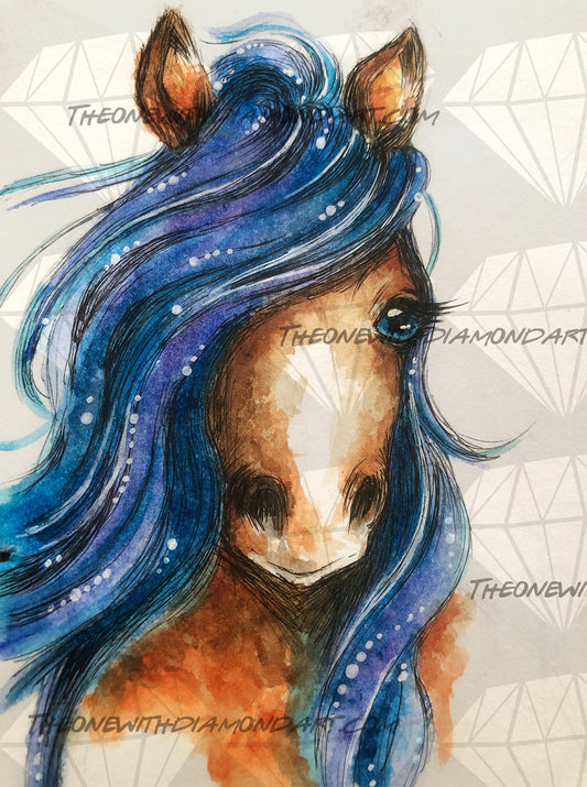 Blue Maned Horse