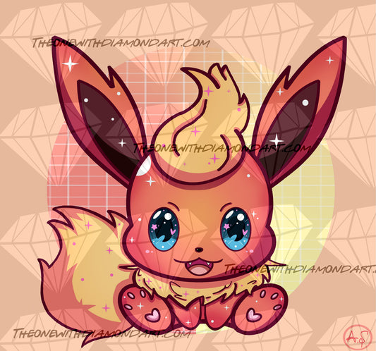 Chibi Flareon ©Aaliyah@CraftieNymphs