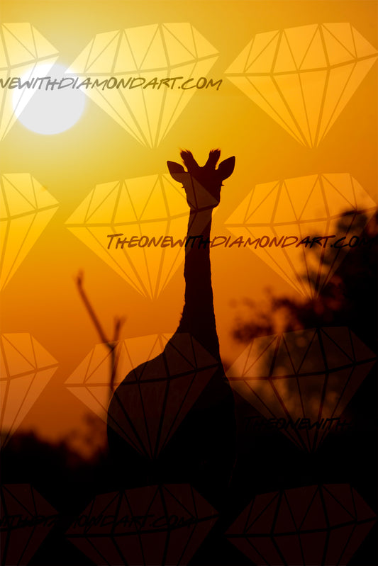 Sunset Giraffe Silhouette