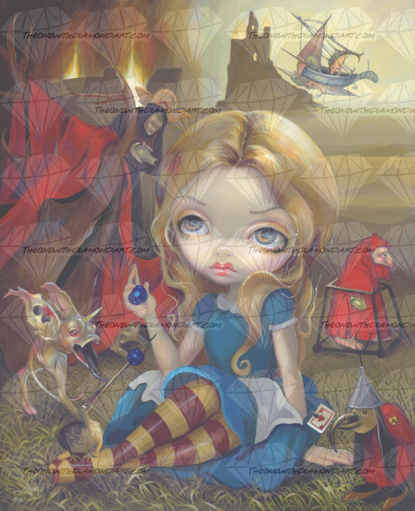 Alice And The Bosch Monsters ©Jasmine Becket-Griffith