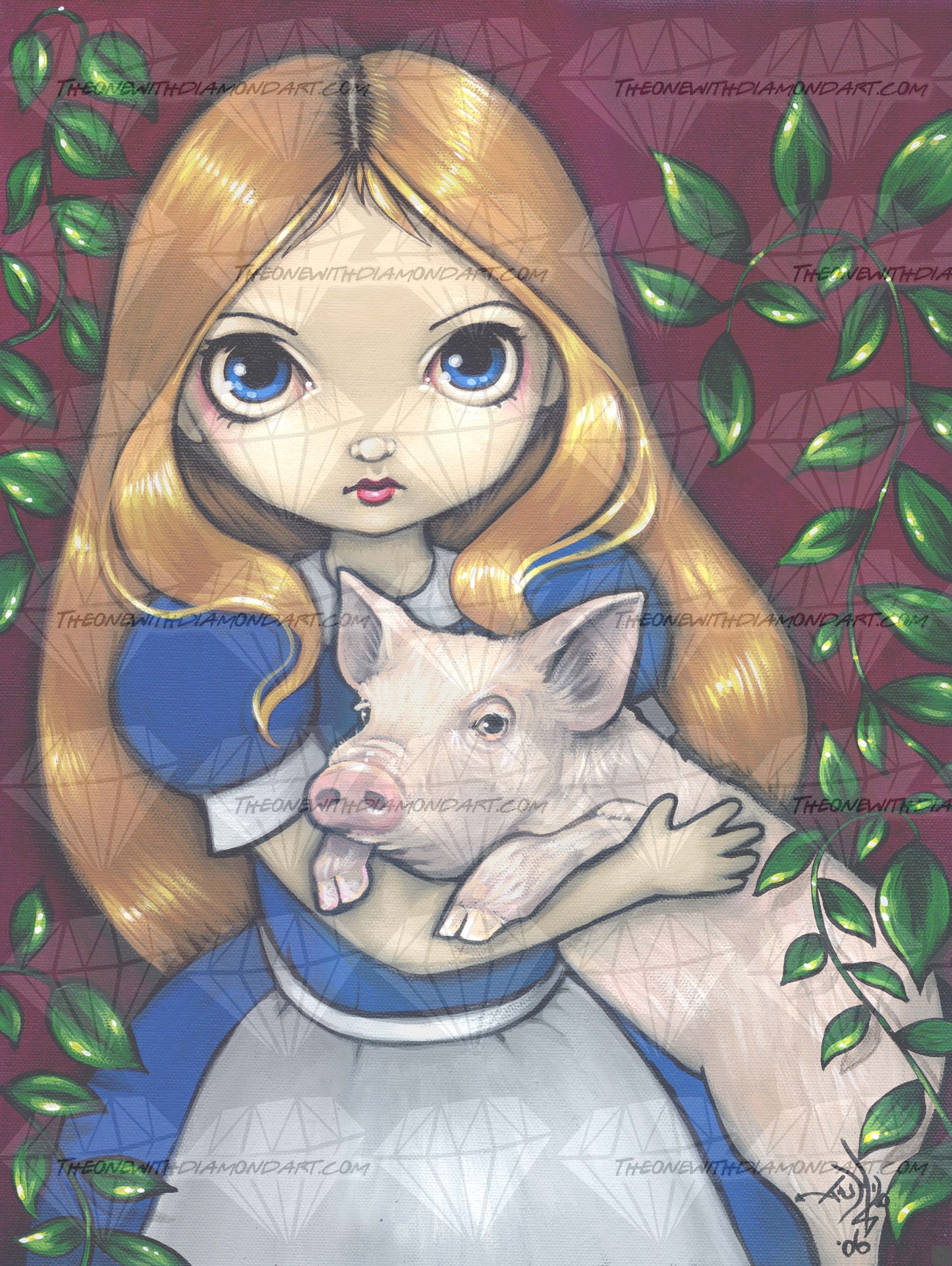 Alice And The Pig ©Jasmine Becket-Griffith