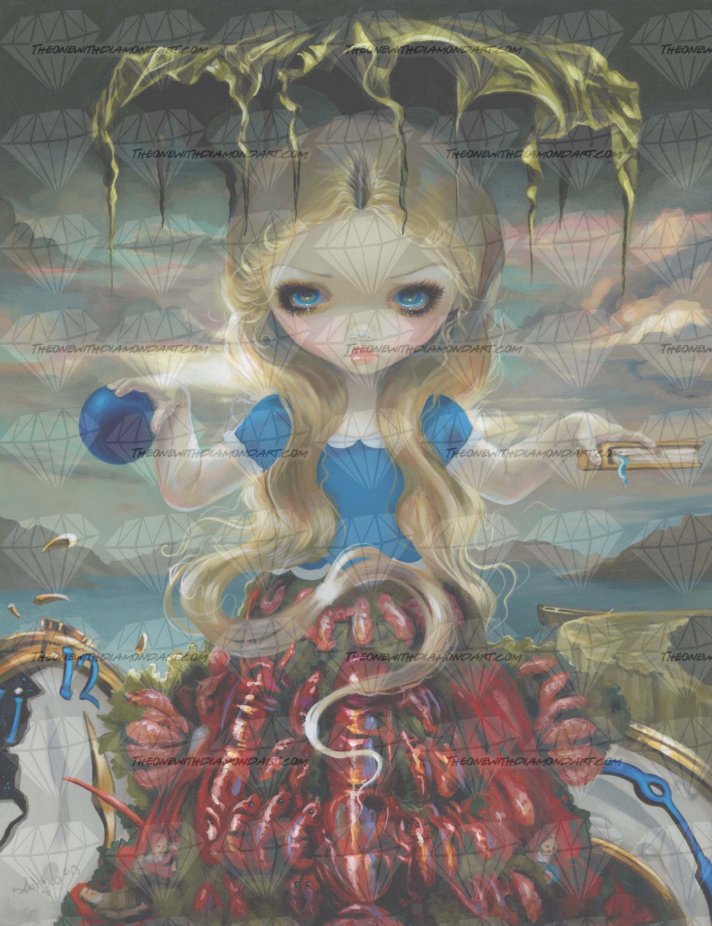 Alice In A Dali Dress ©Jasmine Becket-Griffith