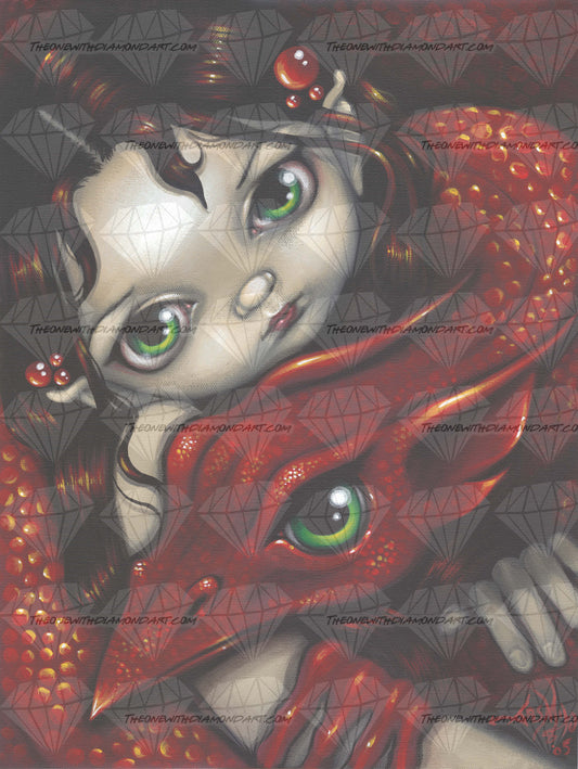 Elf Maiden And Her Dragon ©Jasmine Becket-Griffith