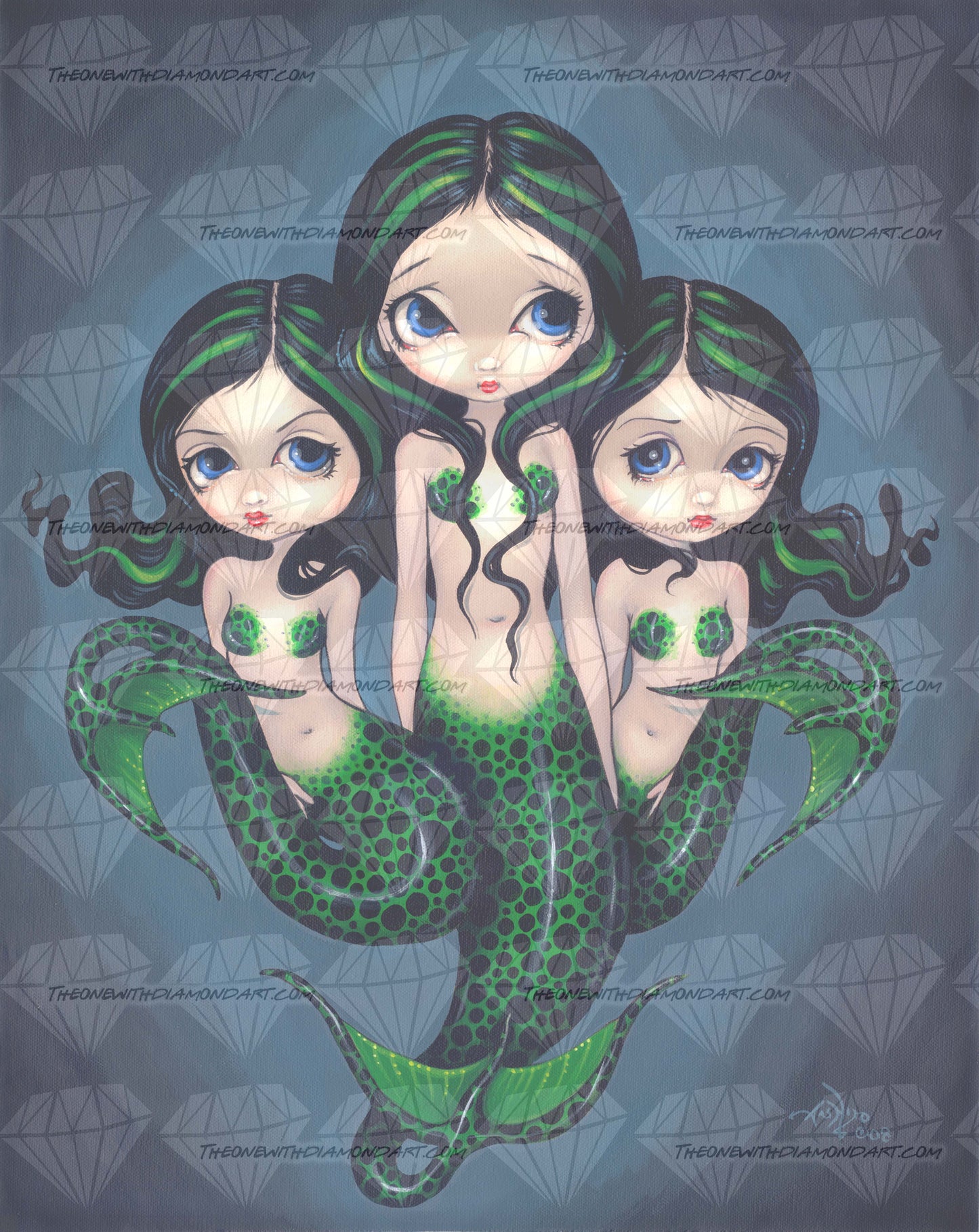 Green Mermaid Triplets ©Jasmine Becket-Griffith