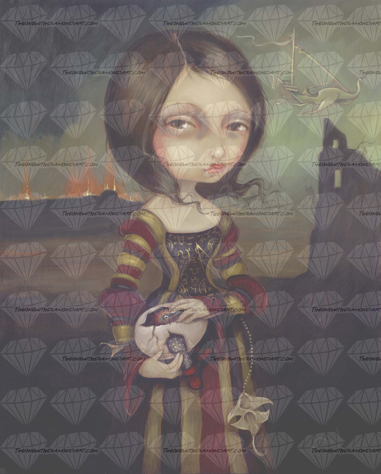 Lady With A Bosch Egg ©Jasmine Becket-Griffith