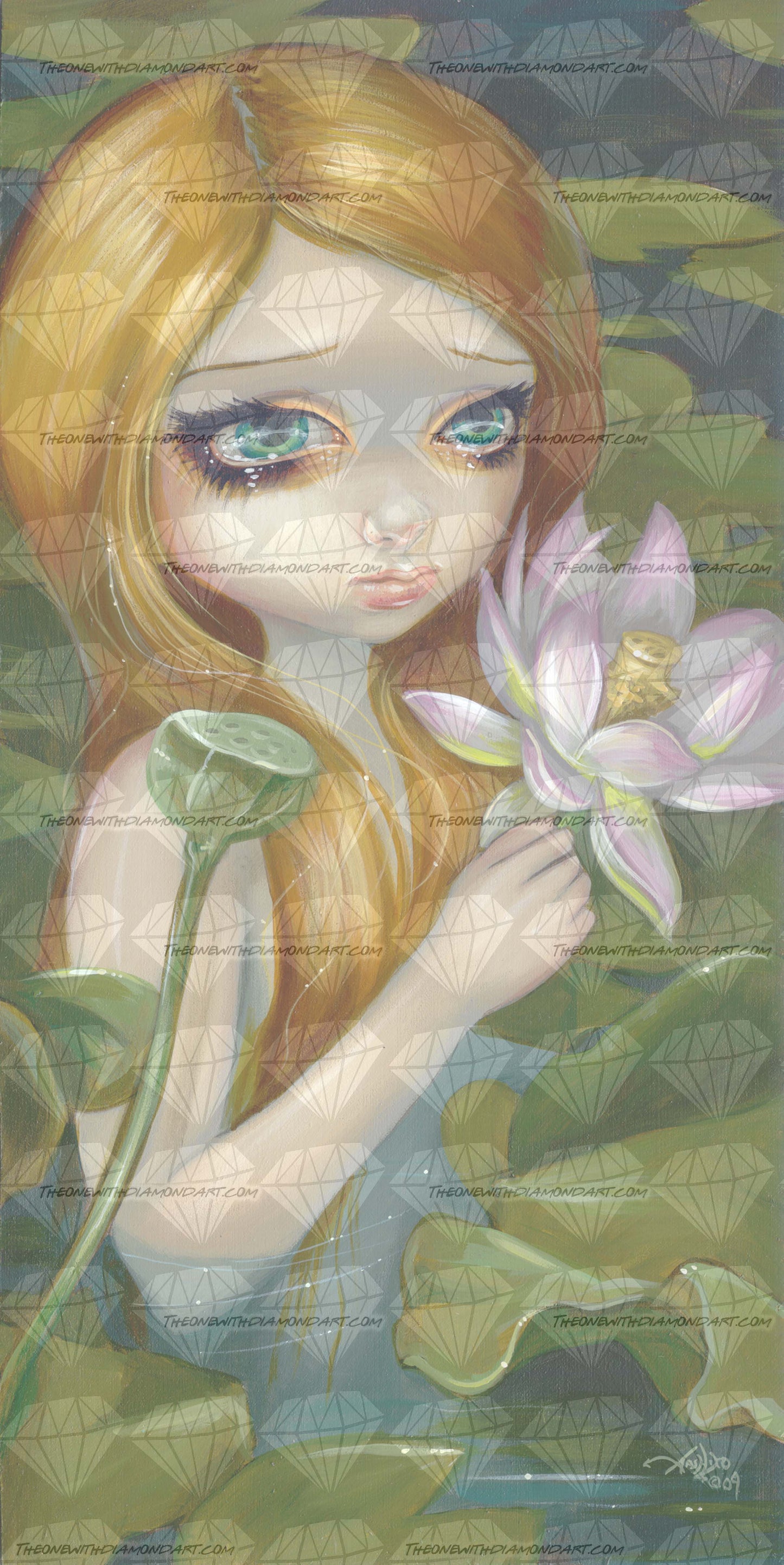 Mermaid Picking Lotus Blossoms ©Jasmine Becket-Griffith