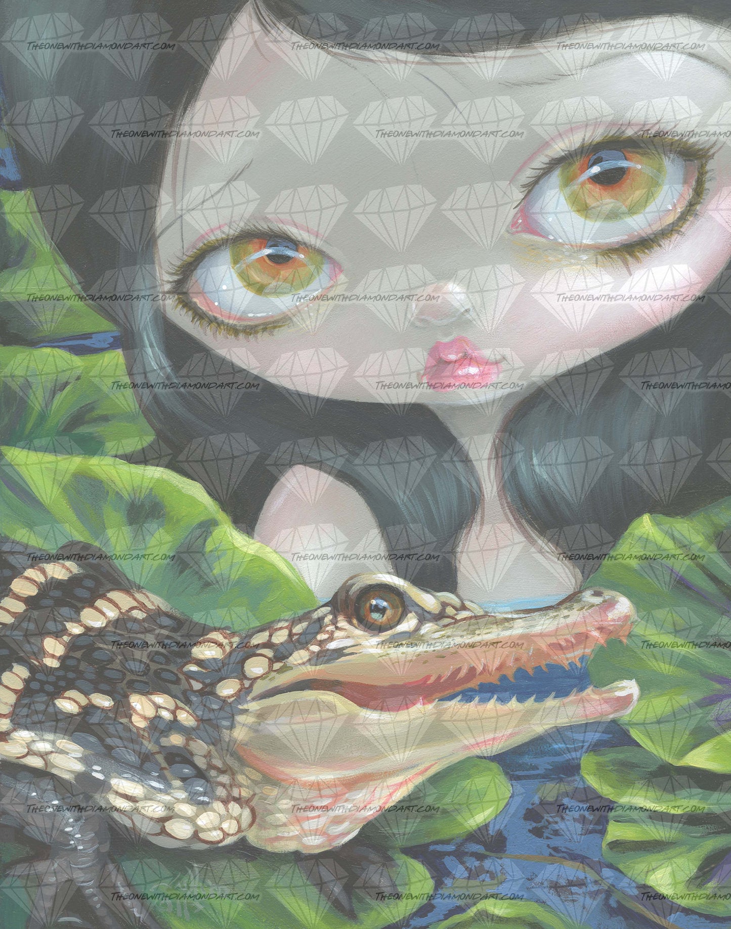 Mermaid With A Baby Alligator ©Jasmine Becket-Griffith