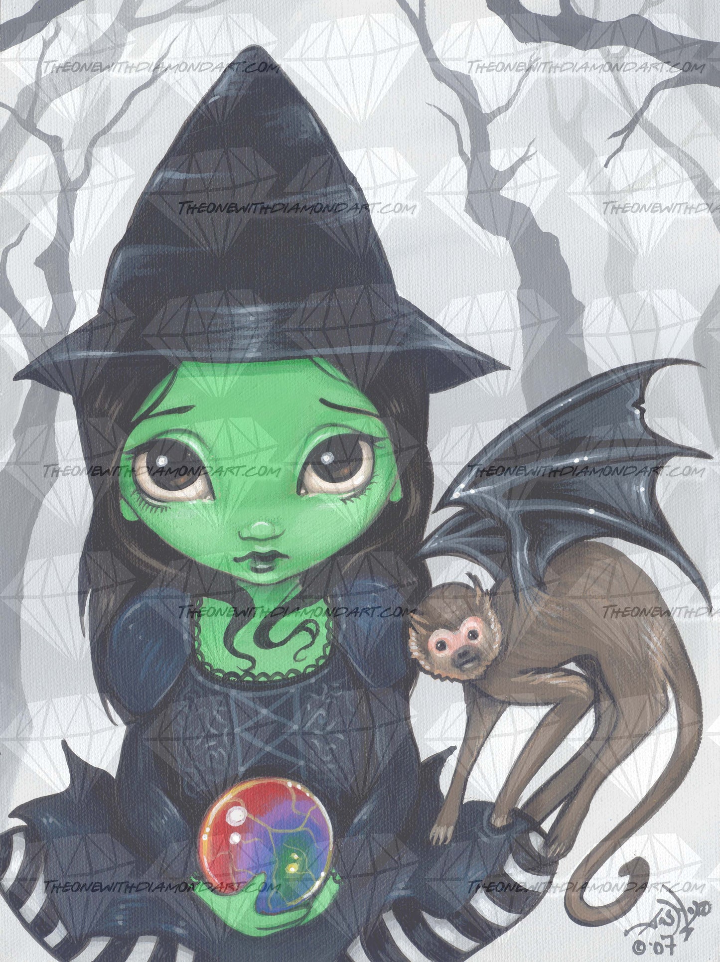 Wicked Witch And Her Flying Monkey ©Jasmine Becket-Griffith