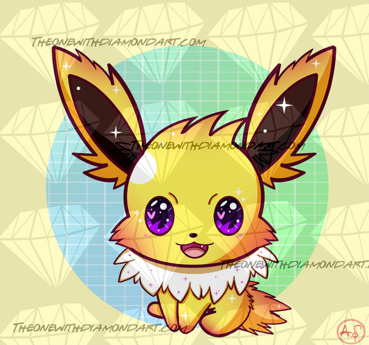 Chibi Jolteon ©Aaliyah@CraftieNymphs